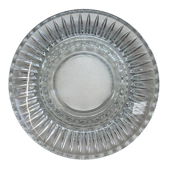 Clear Glass Ribbed Ashtray 20 Slot Textured - Picture 2 of 6